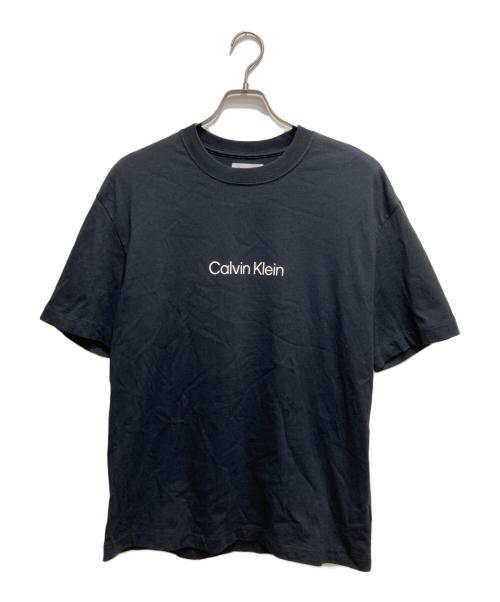 Calvin Klein（カルバンクライン）Calvin Klein (カルバンクライン) スタンダードロゴ リラックス クルーネックTシャツ ブラック サイズ:Mの古着・服飾アイテム
