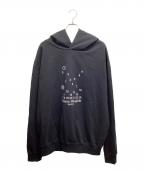 Maison Margielaメゾンマルジェラ）の古着「オーバーサイズカレンダーグラフィックロゴスウェットプルオーバーパーカー」｜ブラック