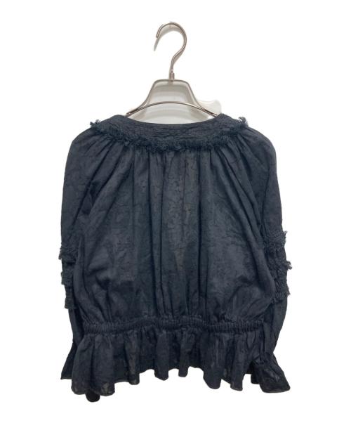 SOULEIADO（ソレイアード）SOULEIADO (ソレイアード) コットンジャカードタッセルブラウス ブラック サイズ:Ｓの古着・服飾アイテム