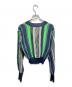 HeRIN.CYE (ヘリンドットサイ) Sheer stripe knit cardigan ネイビー サイズ:FREE：6000円