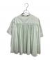 UNITED ARROWS TOKYO (ユナイテッドアローズトウキョウ) バックプリーツ 五分袖 ブラウス グリーン サイズ:Ⅿ 未使用品：5000円