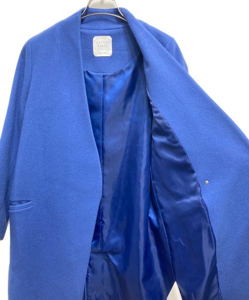 UNITED TOKYO（ユナイテッドトーキョー）UNITED TOKYO (ユナイテッドトーキョー) ノーカラーコート ブルー サイズ:1の古着・服飾アイテム