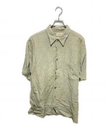 ST JOHN'S BAY（セントジョンズベイ）の古着「90s リネンコットンs/sシャツ」｜オリーブ