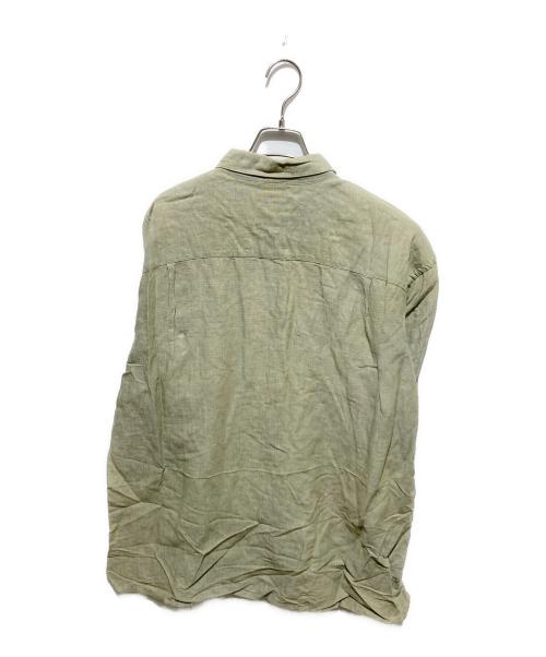 ST JOHN'S BAY（セントジョンズベイ）ST JOHN'S BAY (セントジョンズベイ) 90s リネンコットンs/sシャツ オリーブ サイズ:Ｌの古着・服飾アイテム