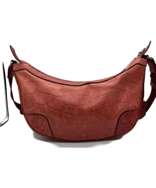 aniary（アニアリ）aniary (アニアリ) 型押しショルダーバッグ レッドの古着・服飾アイテム