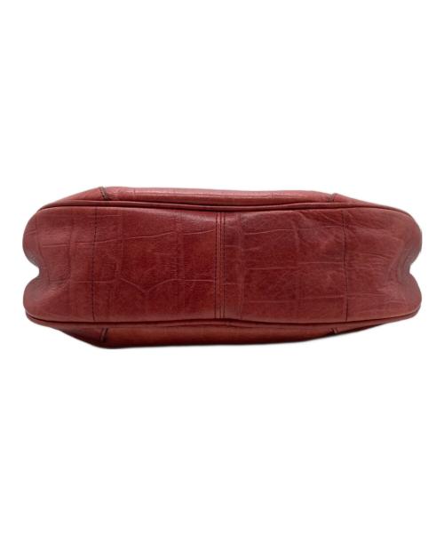 aniary（アニアリ）aniary (アニアリ) 型押しショルダーバッグ レッドの古着・服飾アイテム