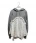 POPPY（ポピー）の古着「レースドッキングフーディー」｜グレー