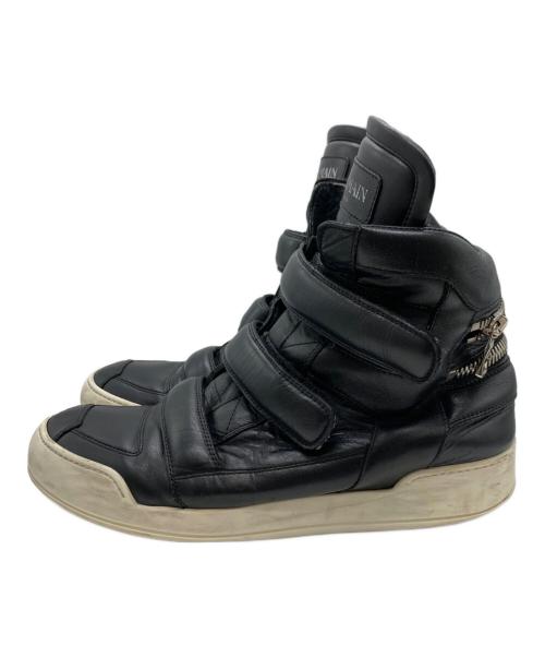 BALMAIN（バルマン）BALMAIN (バルマン) レザーハイカットスニーカー ブラック サイズ:不明の古着・服飾アイテム