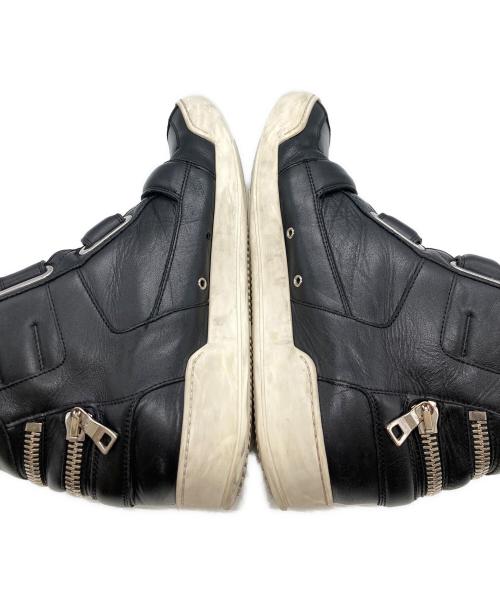 BALMAIN（バルマン）BALMAIN (バルマン) レザーハイカットスニーカー ブラック サイズ:不明の古着・服飾アイテム