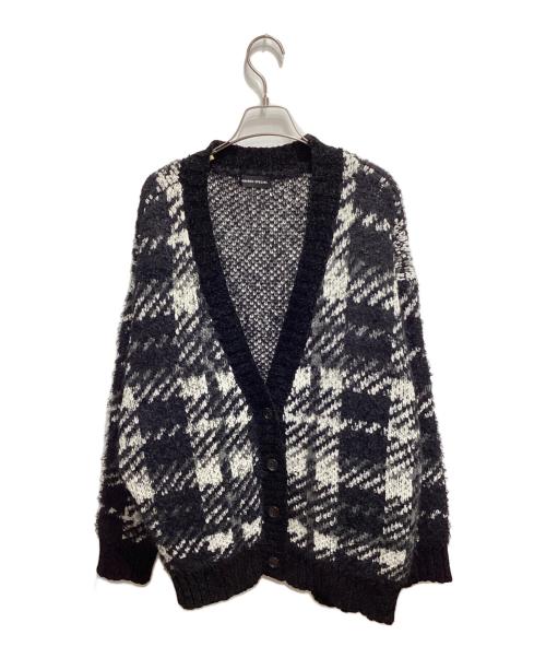 MAISON SPECIAL（メゾンスペシャル）MAISON SPECIAL (メゾンスペシャル) Plaid Jacquard Knit Cardigan ブラック サイズ:FREEの古着・服飾アイテム