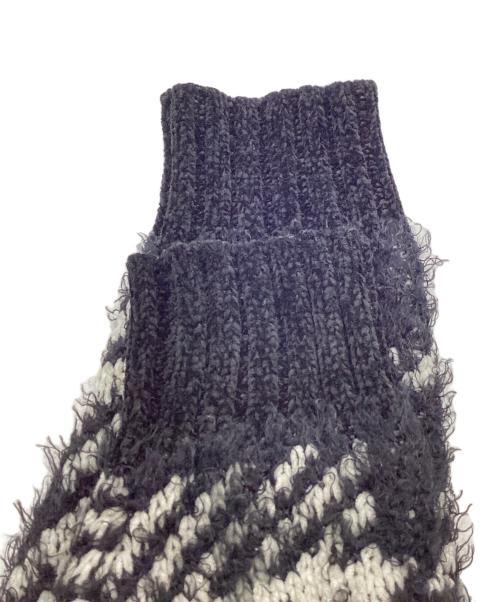 MAISON SPECIAL（メゾンスペシャル）MAISON SPECIAL (メゾンスペシャル) Plaid Jacquard Knit Cardigan ブラック サイズ:FREEの古着・服飾アイテム