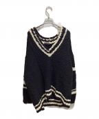 MAISON SPECIALメゾンスペシャル）の古着「Tilden Oversize Knit Tops」｜ブラック