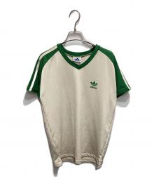 adidas（アディダス）の古着「オールドVネックTシャツ」｜アイボリー