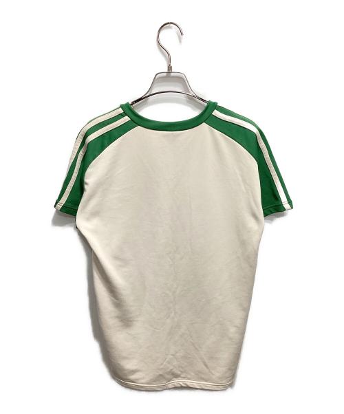 adidas（アディダス）adidas (アディダス) オールドVネックTシャツ アイボリー サイズ:Ⅿの古着・服飾アイテム