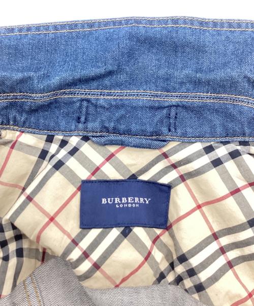 BURBERRY LONDON（バーバリーロンドン）BURBERRY LONDON (バーバリーロンドン) 裏生地ノバチェックデニムジャケット インディゴ サイズ:Sの古着・服飾アイテム