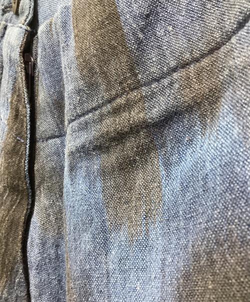 ISSEY MIYAKE（イッセイミヤケ）ISSEY MIYAKE (イッセイミヤケ) 筆タグ総柄デザインスカート ブルー サイズ:7の古着・服飾アイテム
