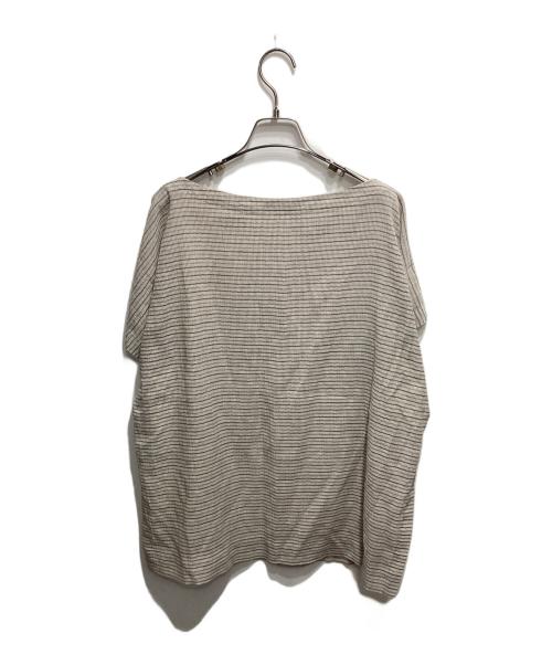 ISSEY MIYAKE（イッセイミヤケ）ISSEY MIYAKE (イッセイミヤケ) 筆タグボーダープルオーバーシャツ グレー サイズ:Ⅿの古着・服飾アイテム