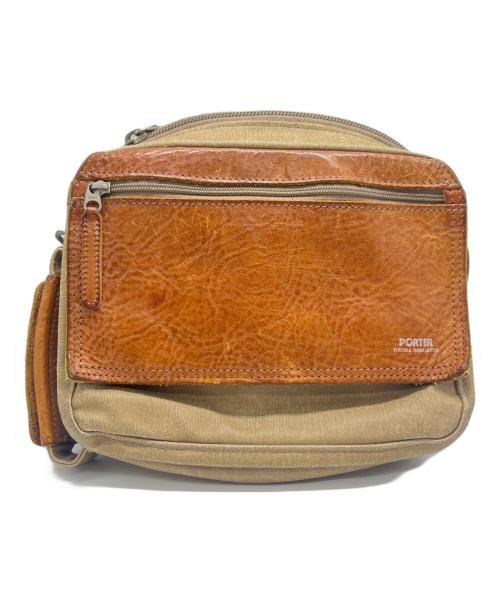 PORTER（ポーター）PORTER (ポーター) フィールド ショルダーポーチ ブラウンの古着・服飾アイテム