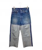 MM6 Maison Margielaエムエムシックスメゾンマルジェラ）の古着「スプライスド ジーンズ」｜インディゴ