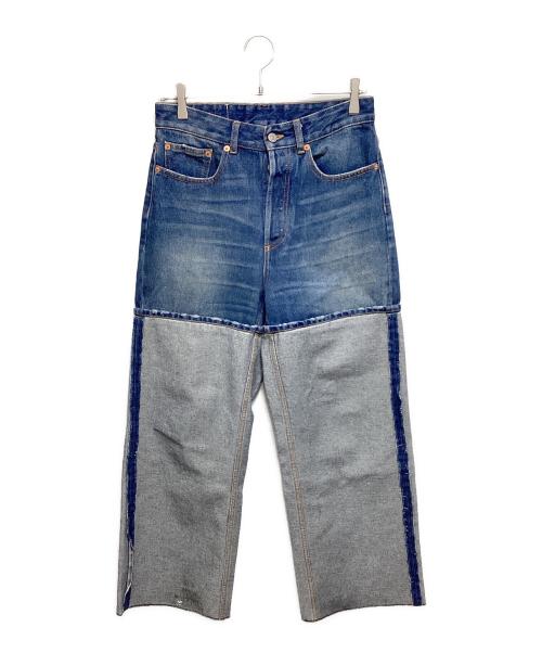 MM6 Maison Margiela（エムエムシックスメゾンマルジェラ）MM6 Maison Margiela (エムエムシックスメゾンマルジェラ) スプライスド ジーンズ インディゴ サイズ:Ⅿの古着・服飾アイテム