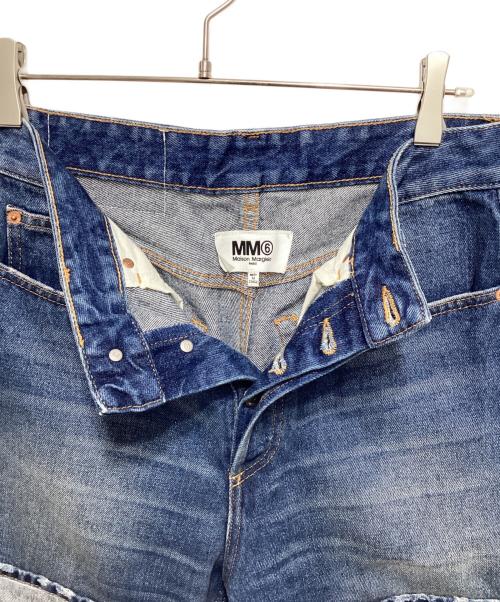 MM6 Maison Margiela（エムエムシックスメゾンマルジェラ）MM6 Maison Margiela (エムエムシックスメゾンマルジェラ) スプライスド ジーンズ インディゴ サイズ:Ⅿの古着・服飾アイテム