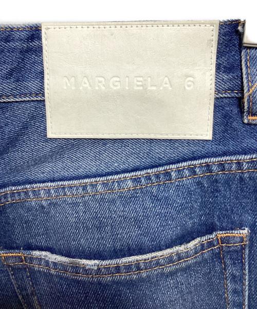MM6 Maison Margiela（エムエムシックスメゾンマルジェラ）MM6 Maison Margiela (エムエムシックスメゾンマルジェラ) スプライスド ジーンズ インディゴ サイズ:Ⅿの古着・服飾アイテム