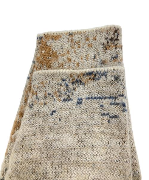 SHINYA KOZUKA（シンヤコズカ）SHINYA KOZUKA (シンヤコズカ) Kroyer ジャガード モヘア オーバーサイズ ニット ネイビー×グレー サイズ:Sの古着・服飾アイテム