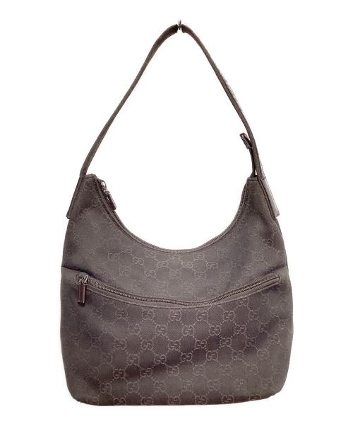 GUCCI（グッチ）GUCCI (グッチ) GGキャンバスワンショルダーバッグ ブラウンの古着・服飾アイテム