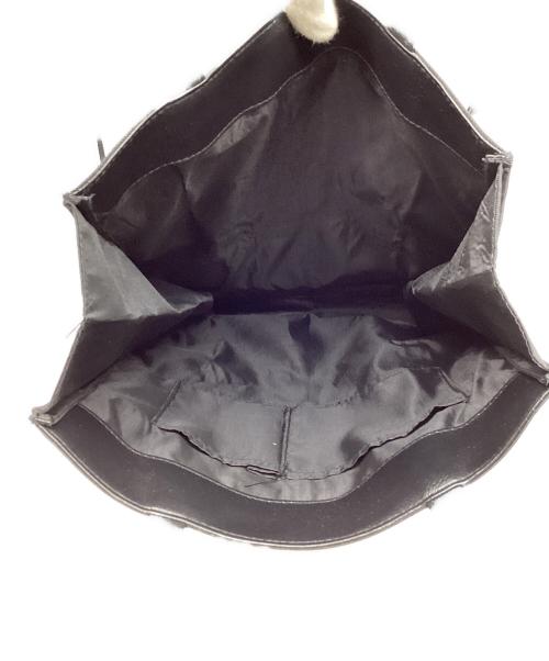 Y's（ワイズ）Y's (ワイズ) レザー切り替え トートバッグ ブラックの古着・服飾アイテム