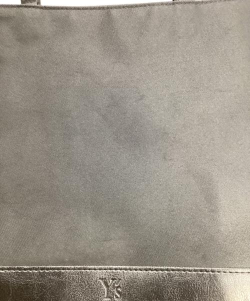 Y's（ワイズ）Y's (ワイズ) レザー切り替え トートバッグ ブラックの古着・服飾アイテム