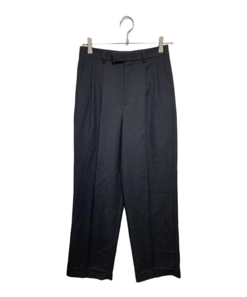 CELINE（セリーヌ）CELINE (セリーヌ) マーガレット ウール ワイドスラックスパンツ ブラック サイズ:36の古着・服飾アイテム
