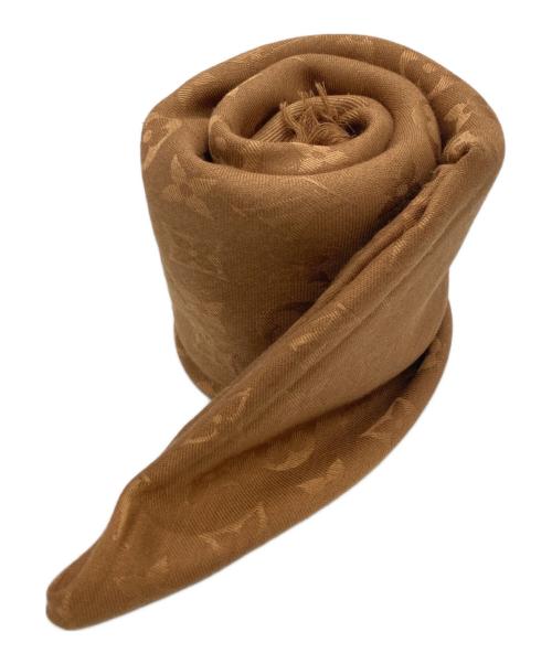 LOUIS VUITTON（ルイ ヴィトン）LOUIS VUITTON (ルイ ヴィトン) シルク混モノグラム柄マフラー ベージュの古着・服飾アイテム