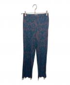 PLEATS PLEASEプリーツプリーズ）の古着「幾何学模様プリーツイージーパンツ」｜ネイビー