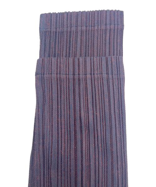 PLEATS PLEASE（プリーツプリーズ）PLEATS PLEASE (プリーツプリーズ) 幾何学模様プリーツワンピース ブルー サイズ:3の古着・服飾アイテム