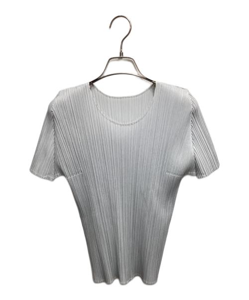 PLEATS PLEASE（プリーツプリーズ）PLEATS PLEASE (プリーツプリーズ) プリーツカットソー グレー サイズ:3の古着・服飾アイテム