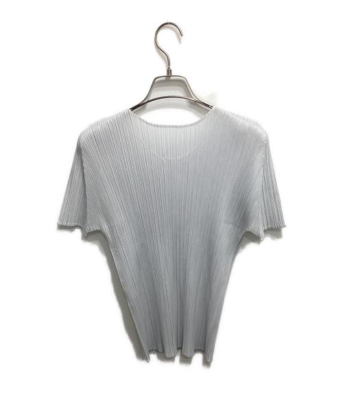PLEATS PLEASE（プリーツプリーズ）PLEATS PLEASE (プリーツプリーズ) プリーツカットソー グレー サイズ:3の古着・服飾アイテム