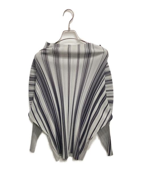 PLEATS PLEASE（プリーツプリーズ）PLEATS PLEASE (プリーツプリーズ) 総柄プリーツカットソー ブラック×グレー サイズ:3の古着・服飾アイテム