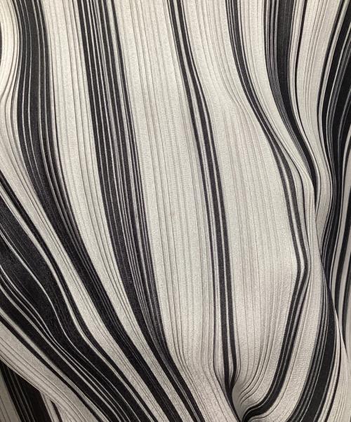 PLEATS PLEASE（プリーツプリーズ）PLEATS PLEASE (プリーツプリーズ) 総柄プリーツカットソー ブラック×グレー サイズ:3の古着・服飾アイテム