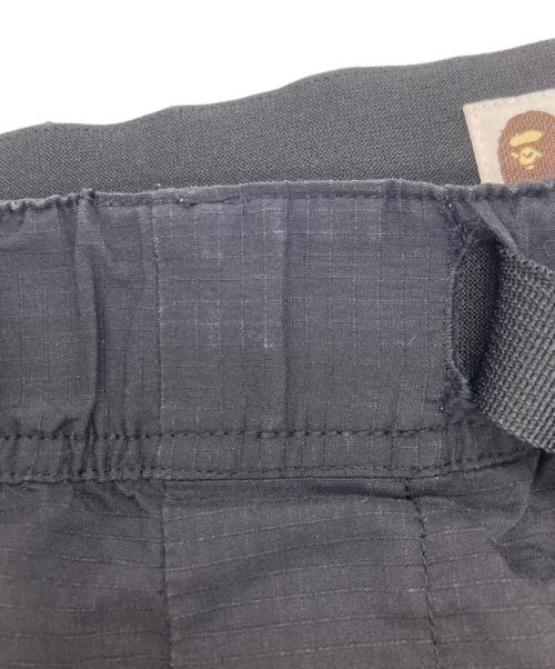 A BATHING APE（ア ベイシング エイプ）A BATHING APE (ア ベイシング エイプ) ナイロンカーゴハーフパンツ ブラック サイズ:Mの古着・服飾アイテム