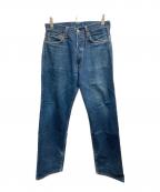 EVISUエヴィス）の古着「2001MIGHTY EVISU プリントデニムパンツ」｜インディゴ