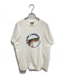 POLO RALPH LAUREN（ポロ・ラルフローレン）の古着「フィッシングプリントTシャツ」｜ホワイト