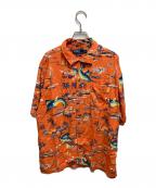 POLO RALPH LAURENポロ・ラルフローレン）の古着「カジキ柄アロハシャツ」｜オレンジ