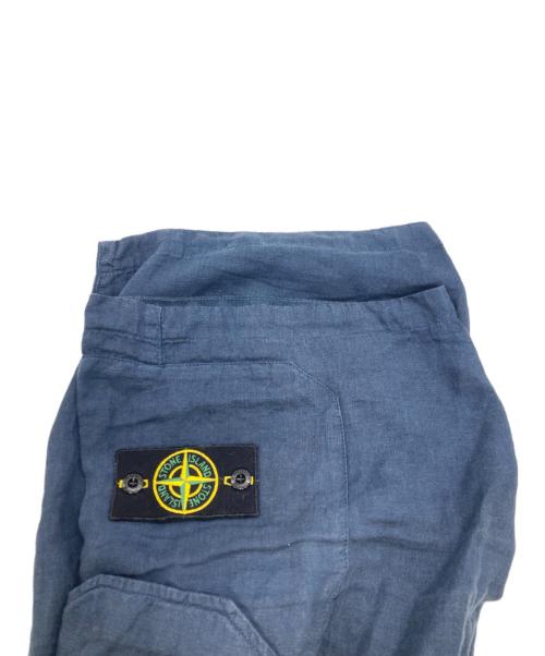 STONE ISLAND（ストーンアイランド）STONE ISLAND (ストーンアイランド) バミューダ リネン カーゴ ショーツ ネイビー サイズ:Mの古着・服飾アイテム