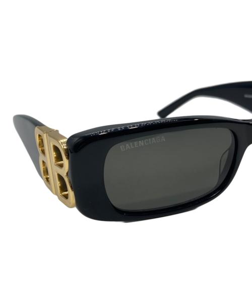 BALENCIAGA（バレンシアガ）BALENCIAGA (バレンシアガ) Dynasty Rectangle サングラス ブラックの古着・服飾アイテム