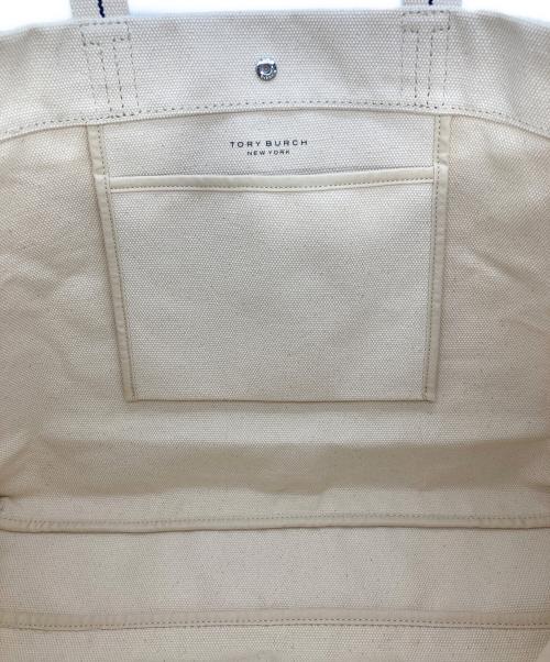 TORY BURCH（トリーバーチ）TORY BURCH (トリーバーチ) キャンバストートバッグ アイボリーの古着・服飾アイテム