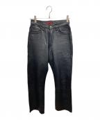 JOHNBULLジョンブル）の古着「レザーパンツ」｜ブラック