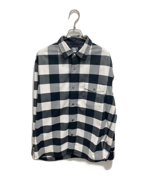THE NORTH FACE（ザ ノース フェイス）THE NORTH FACE (ザ ノース フェイス) ロングスリーブヌハッチシャツ グレー サイズ:Ｌの古着・服飾アイテム