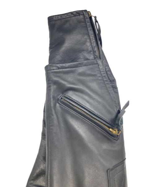 MORGAN（モーガン）MORGAN (モーガン) ダブルライダースジャケット ブラック サイズ:Ｌの古着・服飾アイテム