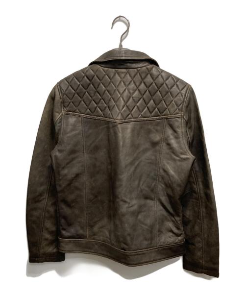Liugoo Leathers（リューグーレザーズ）LIUGOO LEATHERS (リューグーレザーズ) レザーライダースジャケット ブラウン サイズ:Lの古着・服飾アイテム