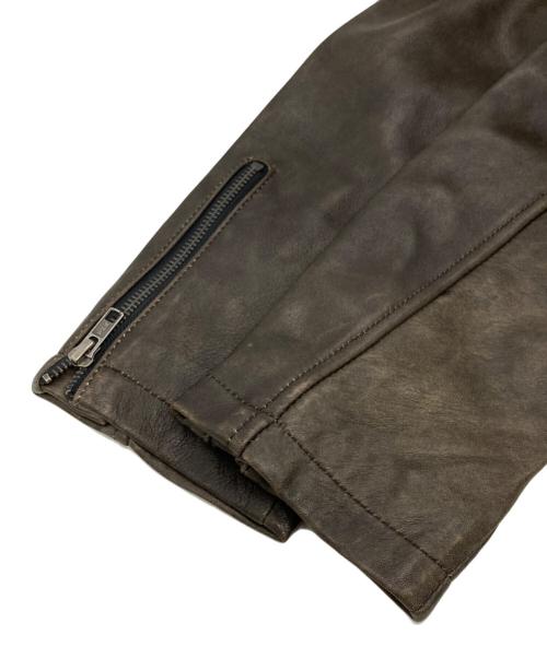 Liugoo Leathers（リューグーレザーズ）LIUGOO LEATHERS (リューグーレザーズ) レザーライダースジャケット ブラウン サイズ:Lの古着・服飾アイテム